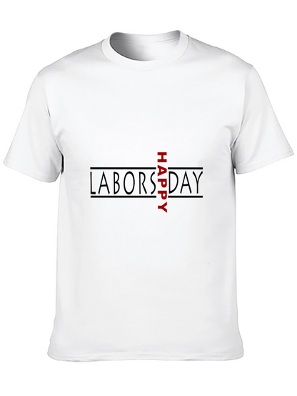 Happy Labors Day Black Graphic Tee