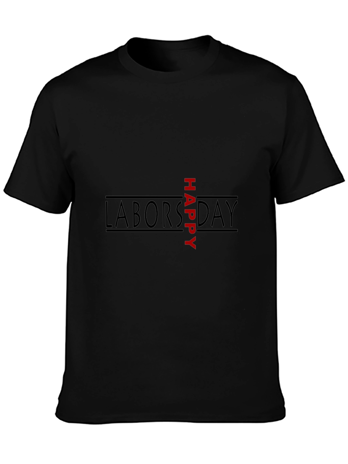 Happy Labors Day Black Graphic Tee