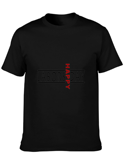 Happy Labors Day Black Graphic Tee
