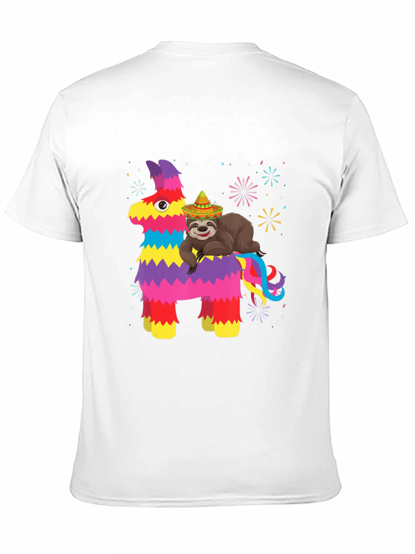Fiesta Fun T-Shirt: Sloth on Pinata