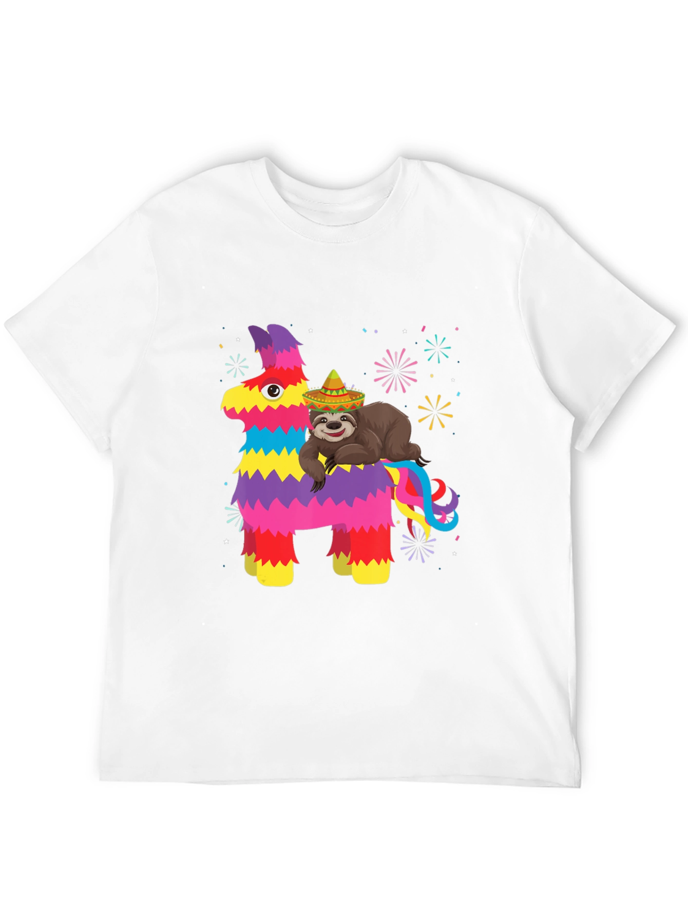 Fiesta Fun T-Shirt: Sloth on Pinata