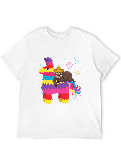 Fiesta Fun T-Shirt: Sloth on Pinata