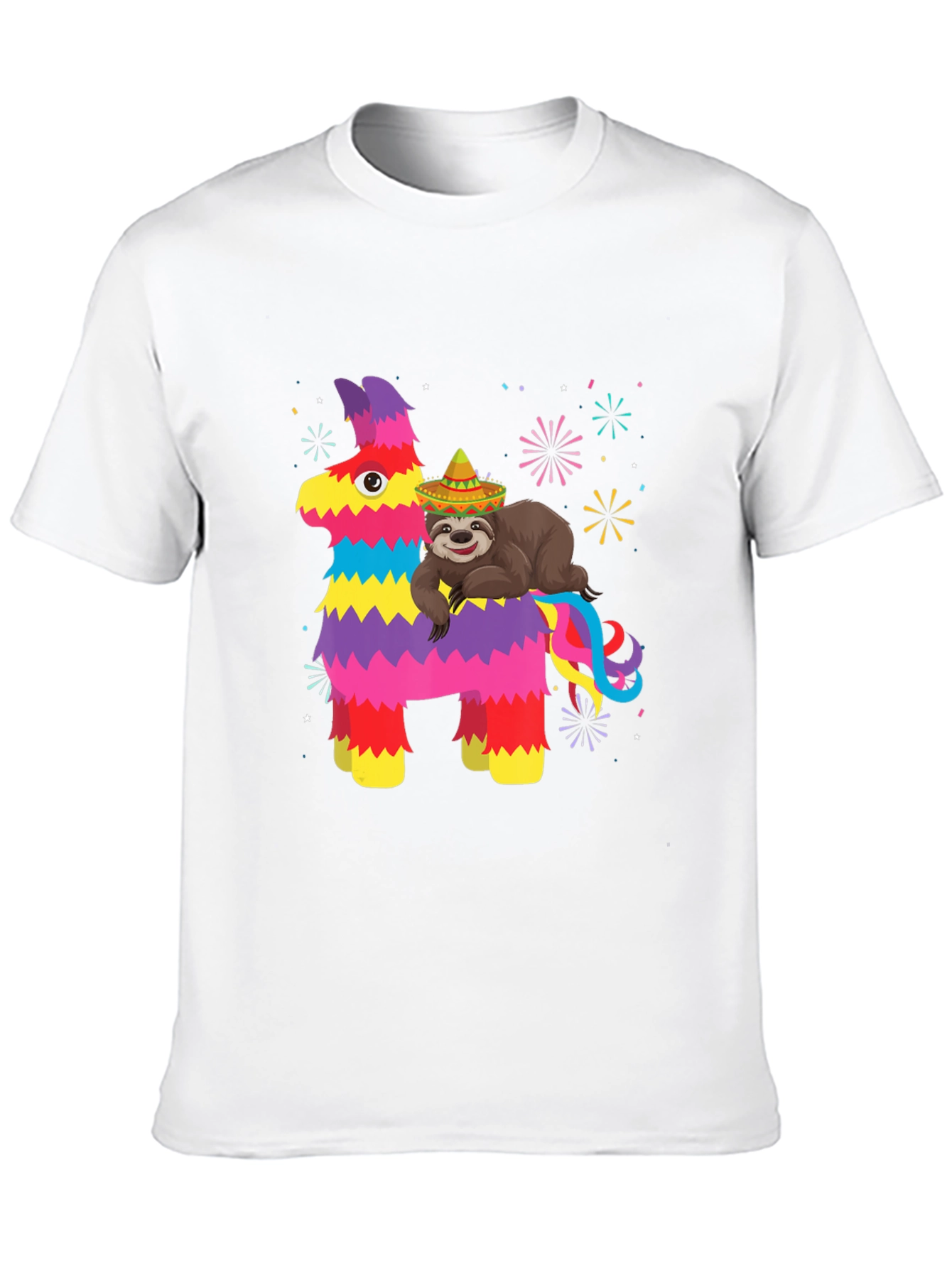 Fiesta Fun T-Shirt: Sloth on Pinata