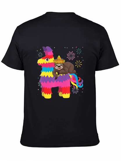 Fiesta Fun T-Shirt: Sloth on Pinata
