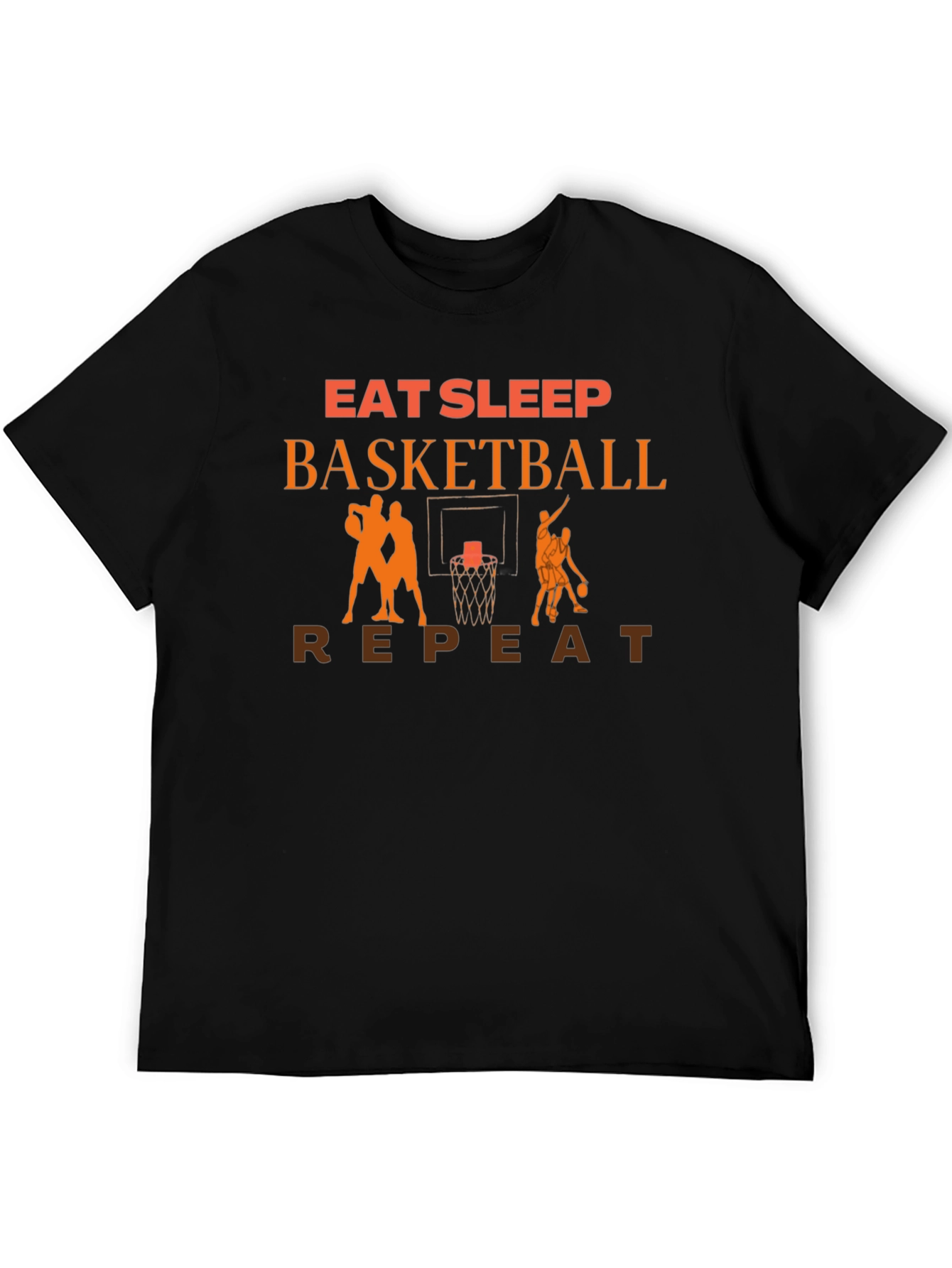 Eat Sleep Basketball Repeat Graphic T-Shirt