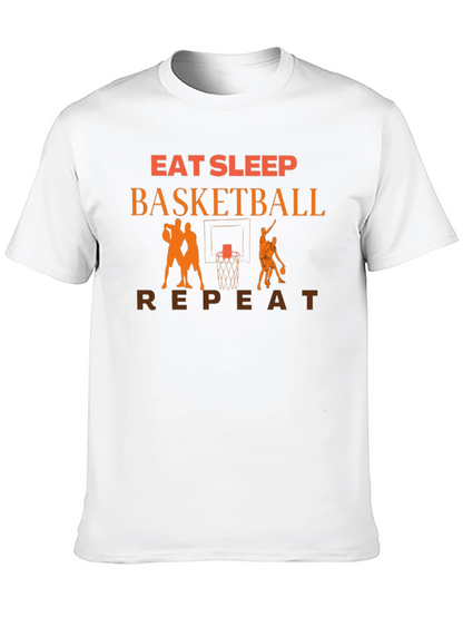 Eat Sleep Basketball Repeat Graphic T-Shirt