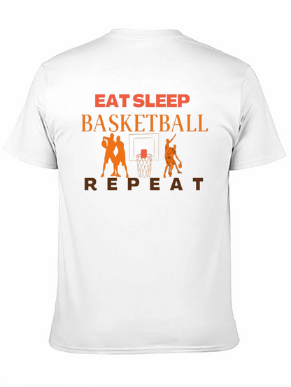 Eat Sleep Basketball Repeat Graphic T-Shirt