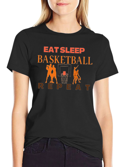 Eat Sleep Basketball Repeat Graphic T-Shirt