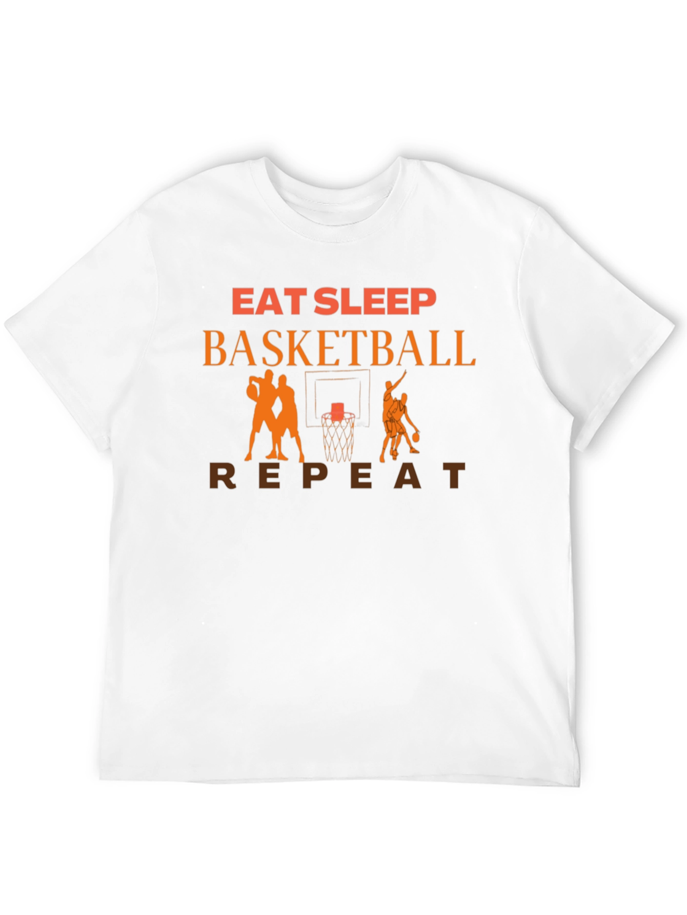 Eat Sleep Basketball Repeat Graphic T-Shirt