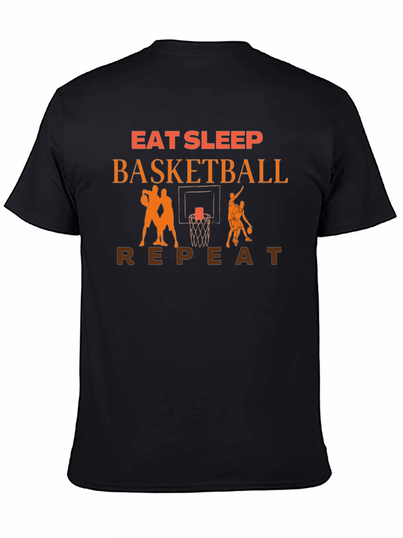 Eat Sleep Basketball Repeat Graphic T-Shirt