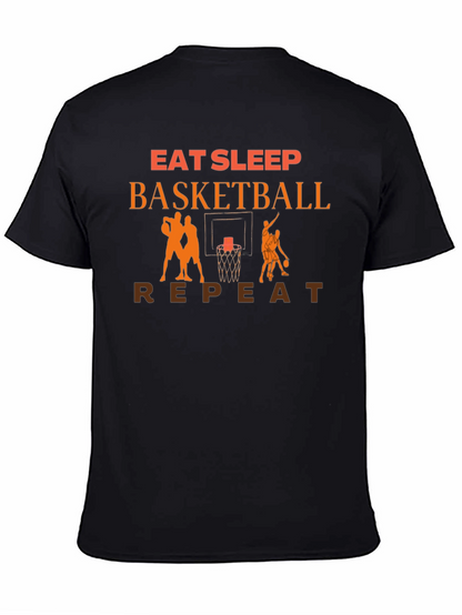 Eat Sleep Basketball Repeat Graphic T-Shirt