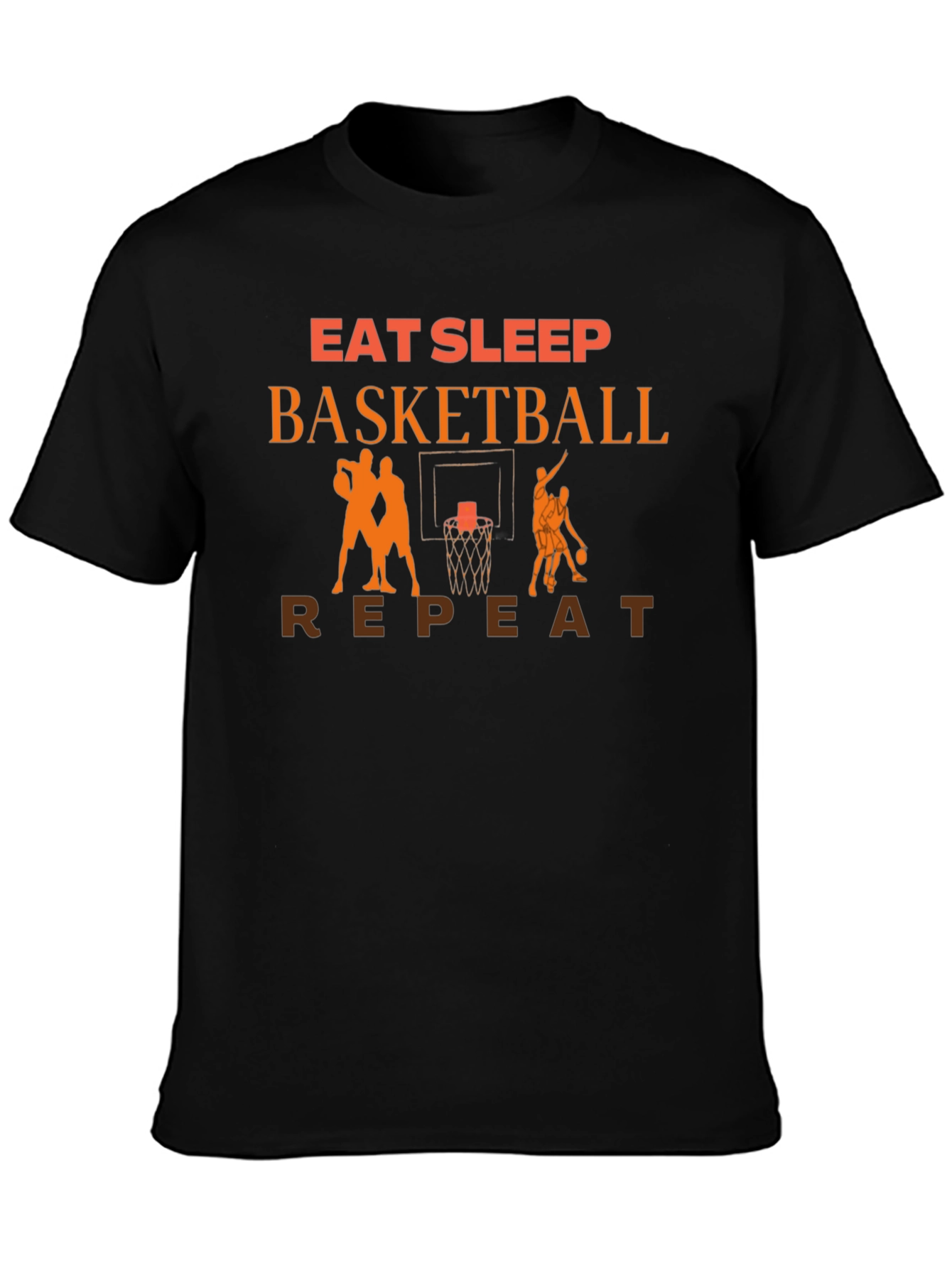 Eat Sleep Basketball Repeat Graphic T-Shirt