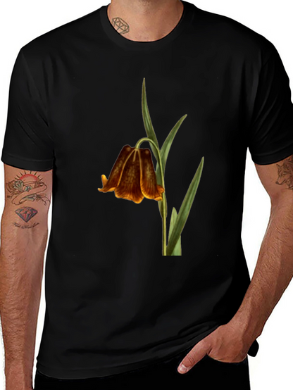 Botanical Bellflower Black T-Shirt