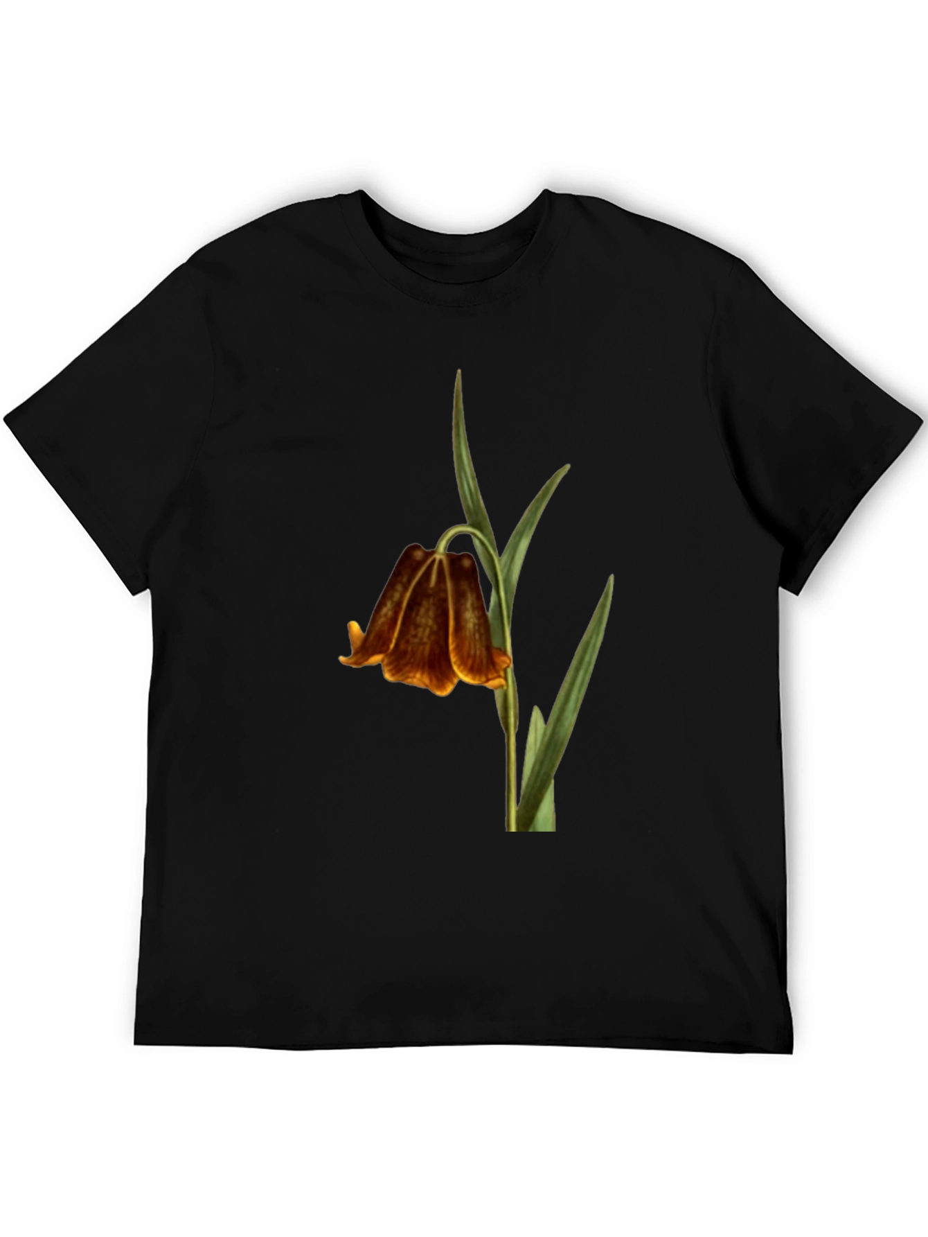 Botanical Bellflower Black T-Shirt