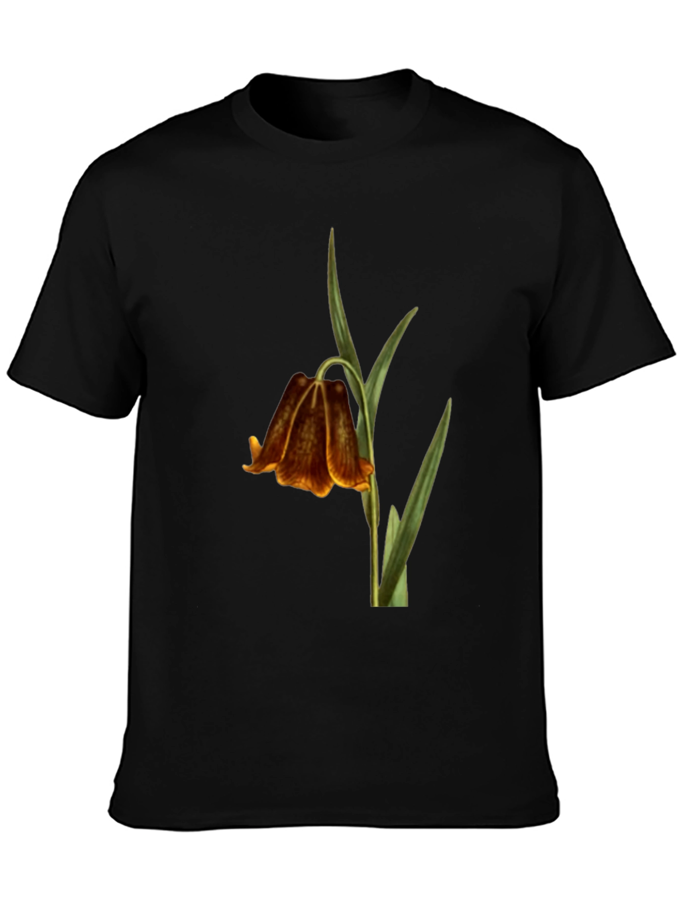 Botanical Bellflower Black T-Shirt