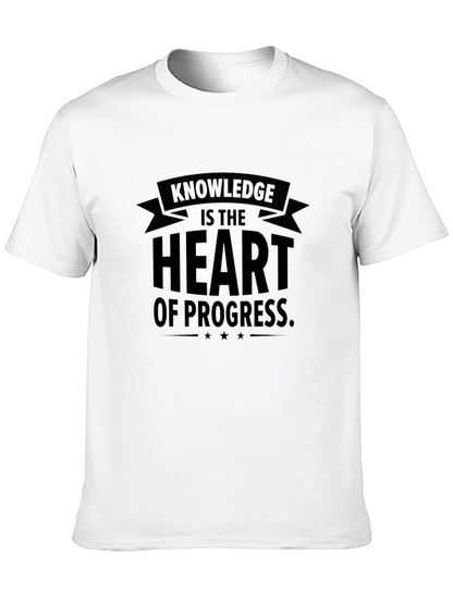 Knowledge is the Heart of Progress Mens T-Shirt