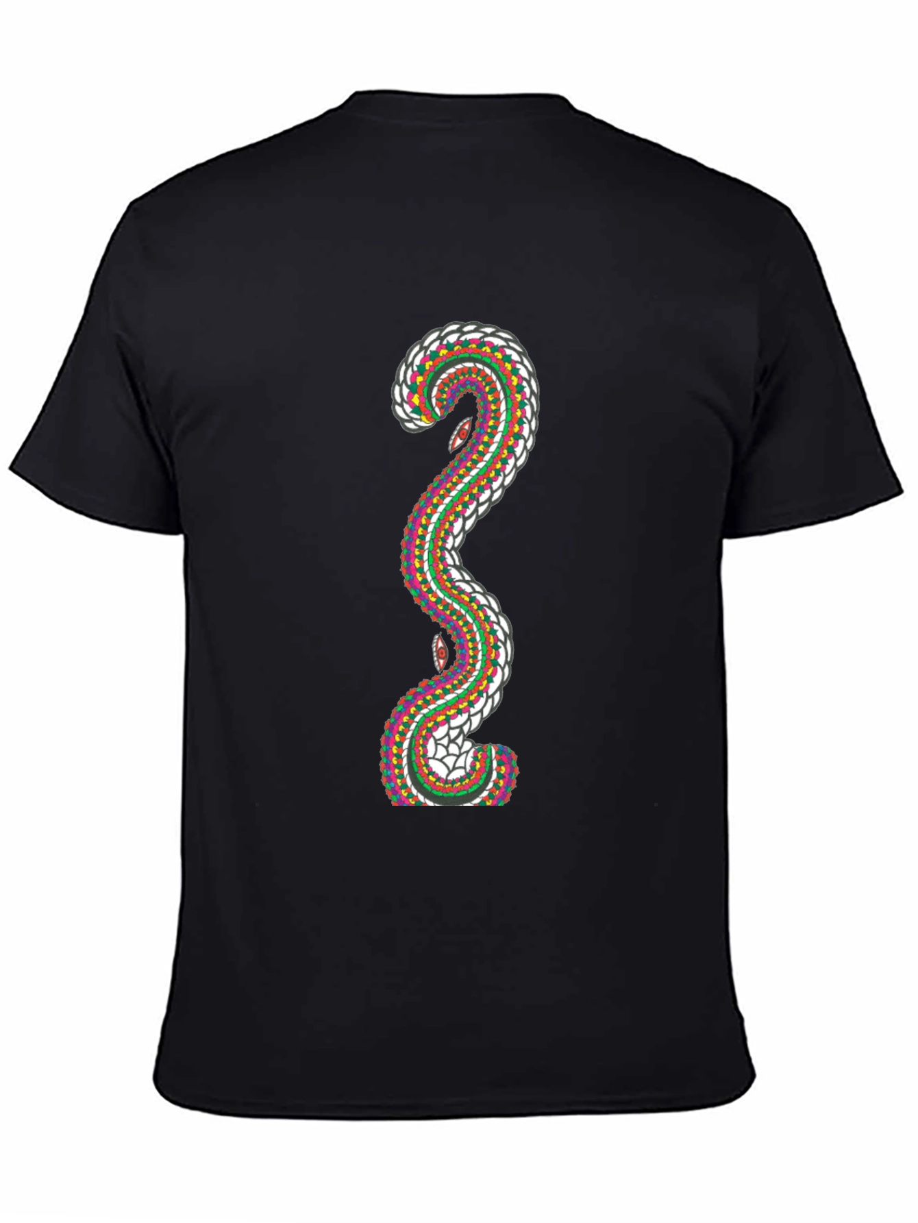 Abstract Snake Graphic T-Shirt - Stylish Mens Tee