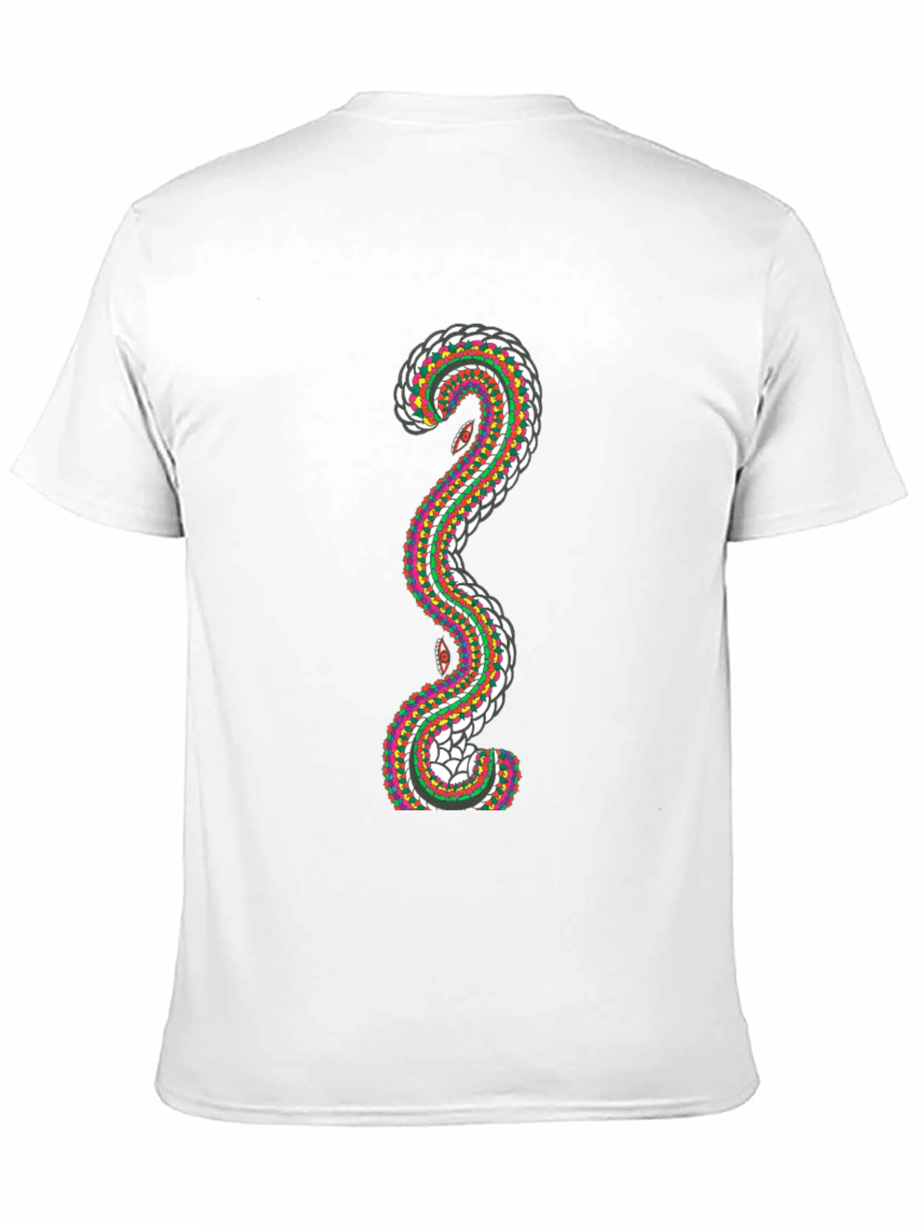 Abstract Snake Graphic T-Shirt - Stylish Mens Tee