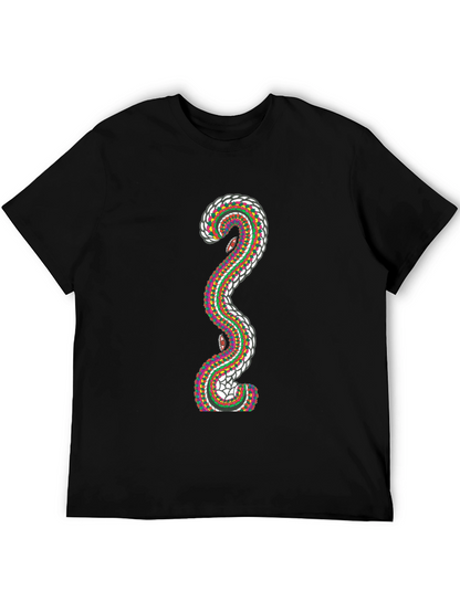 Abstract Snake Graphic T-Shirt - Stylish Mens Tee