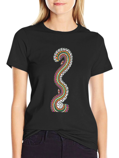 Abstract Snake Graphic T-Shirt - Stylish Mens Tee