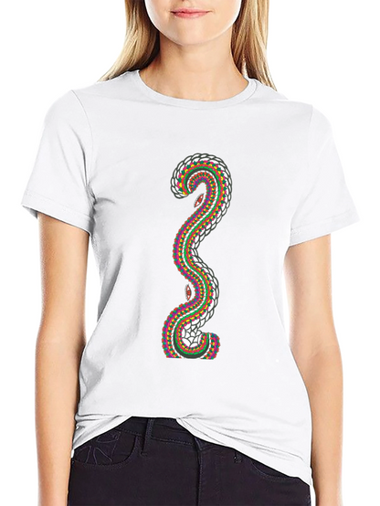 Abstract Snake Graphic T-Shirt - Stylish Mens Tee