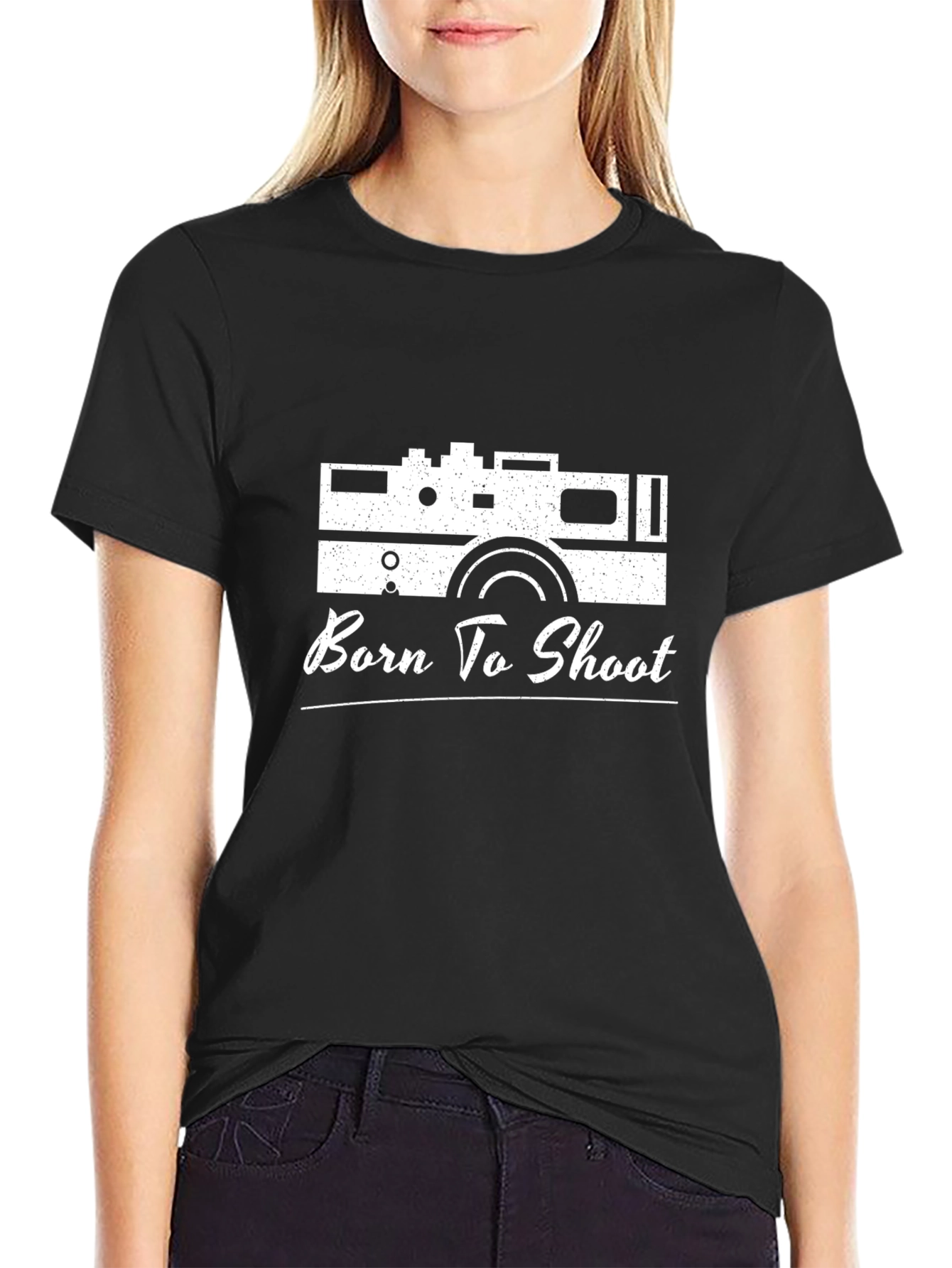 Born to Shoot Camera Graphic T-Shirt