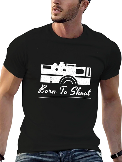 Born to Shoot Camera Graphic T-Shirt
