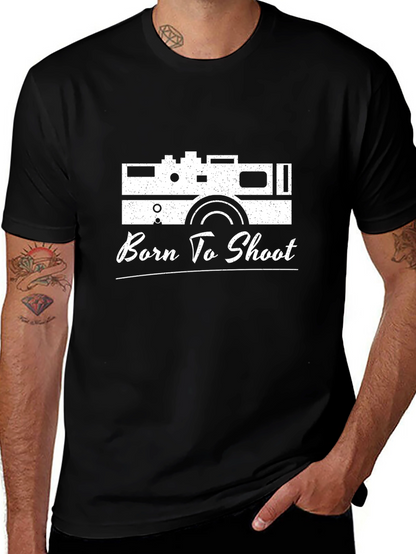 Born to Shoot Camera Graphic T-Shirt