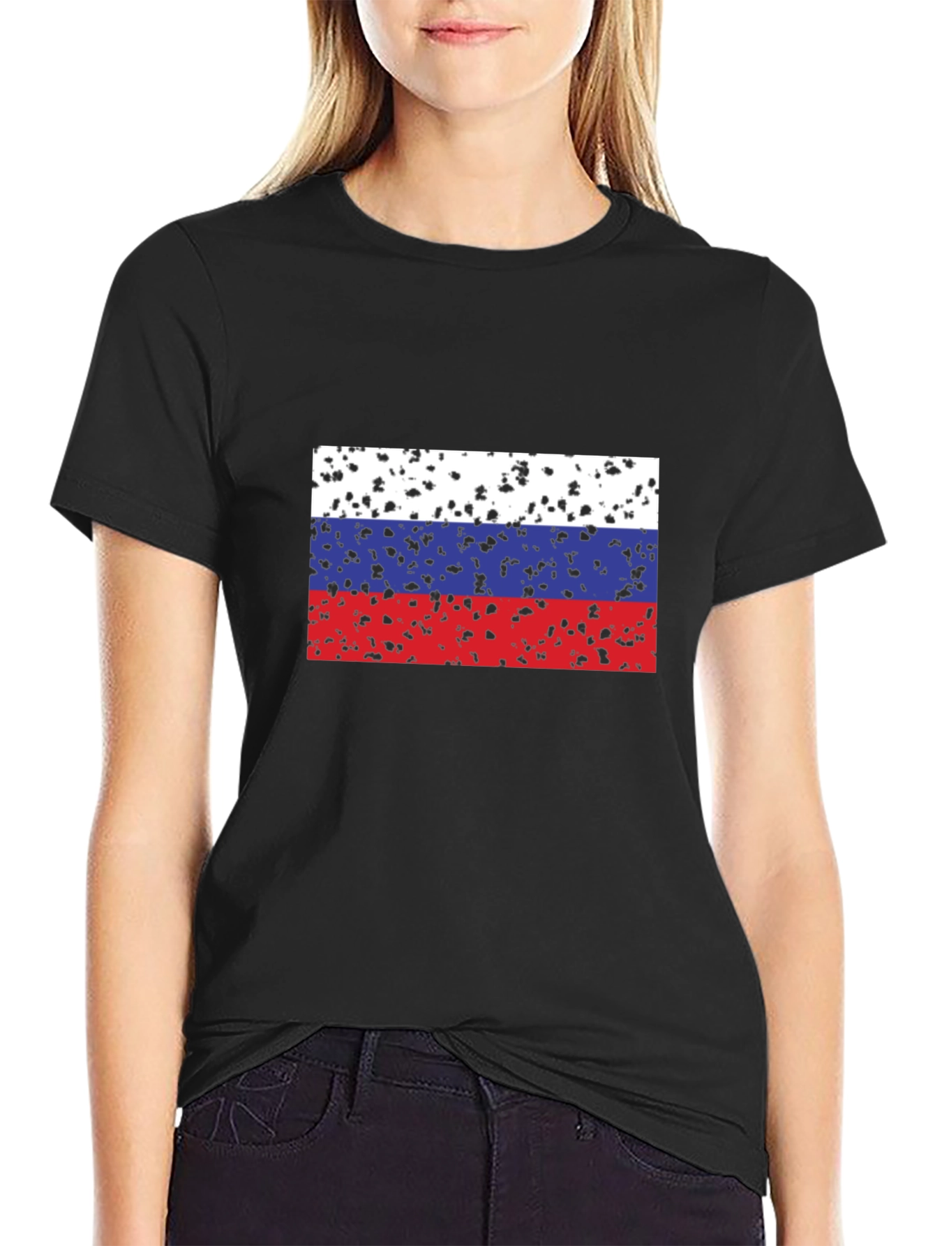 Russian Flag Grunge T-Shirt