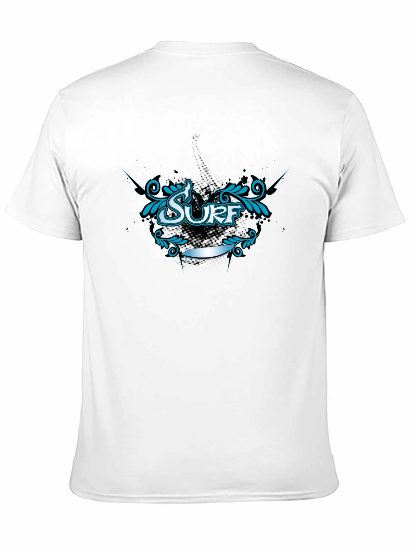 Surf Graphic Tee - Black Cotton T-Shirt