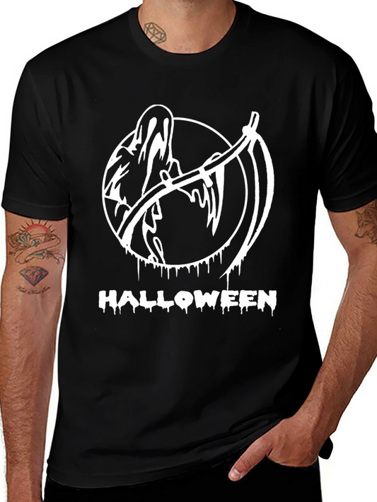 Halloween Reaper Graphic T-Shirt - Spooky Season Style!