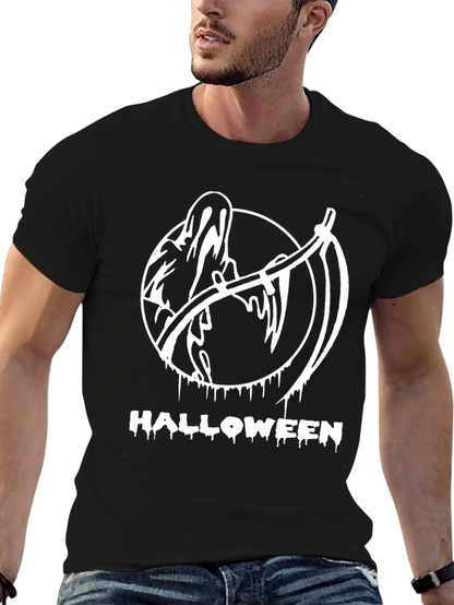 Halloween Reaper Graphic T-Shirt - Spooky Season Style!