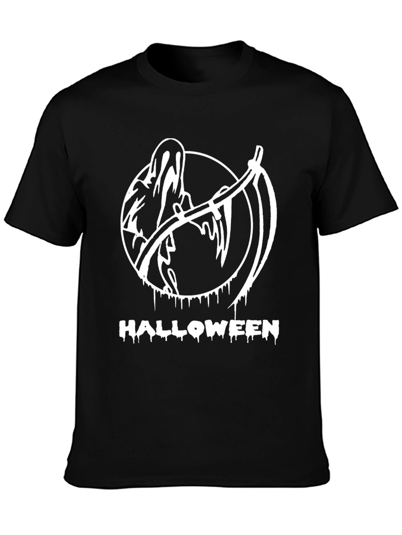Halloween Reaper Graphic T-Shirt - Spooky Season Style!