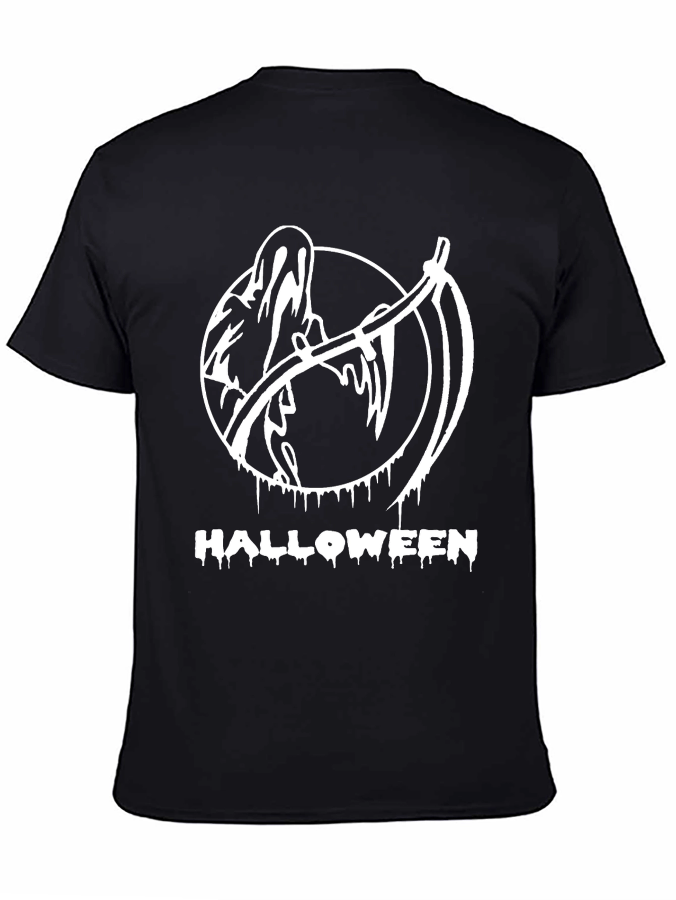 Halloween Reaper Graphic T-Shirt - Spooky Season Style!