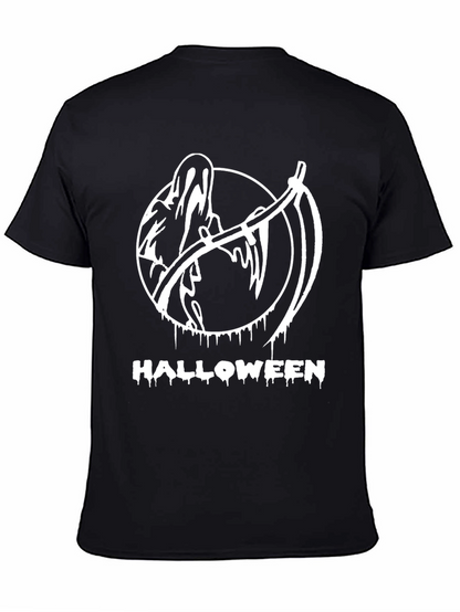 Halloween Reaper Graphic T-Shirt - Spooky Season Style!