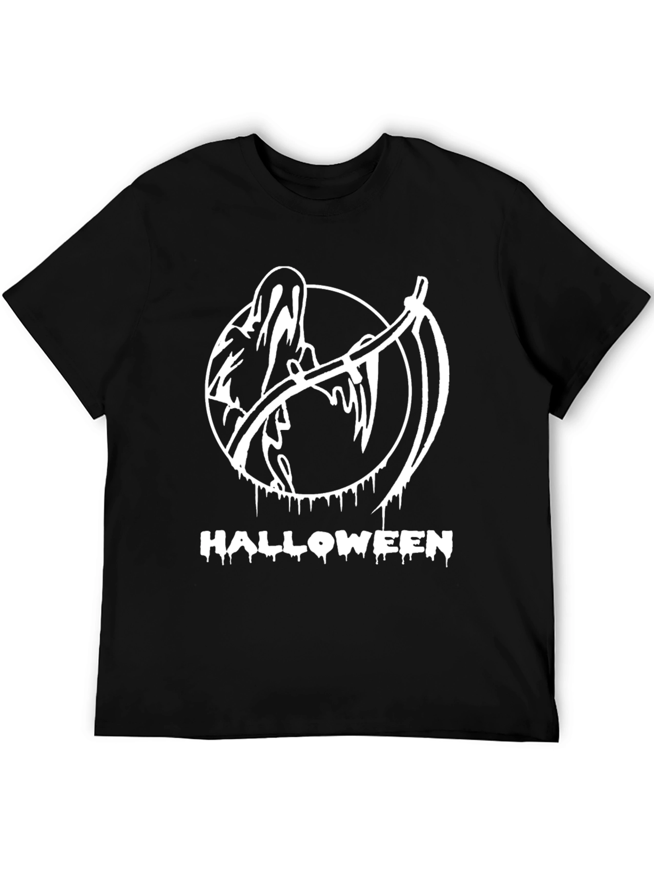 Halloween Reaper Graphic T-Shirt - Spooky Season Style!