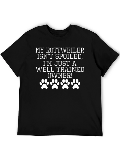 Rottweiler Well-Trained Owner Black T-Shirt