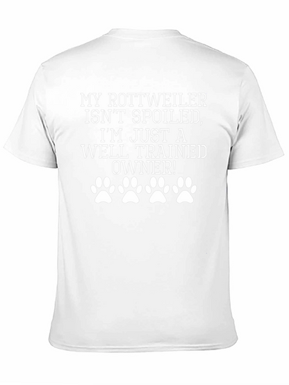 Rottweiler Well-Trained Owner Black T-Shirt