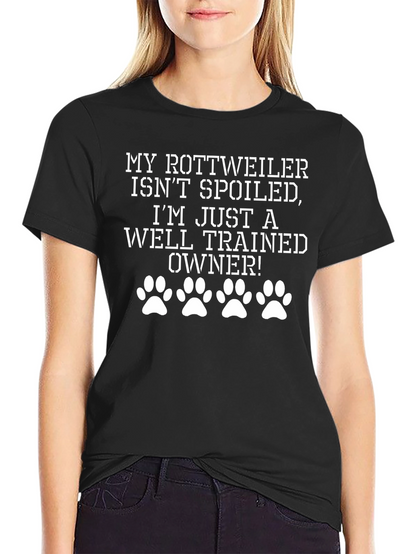 Rottweiler Well-Trained Owner Black T-Shirt