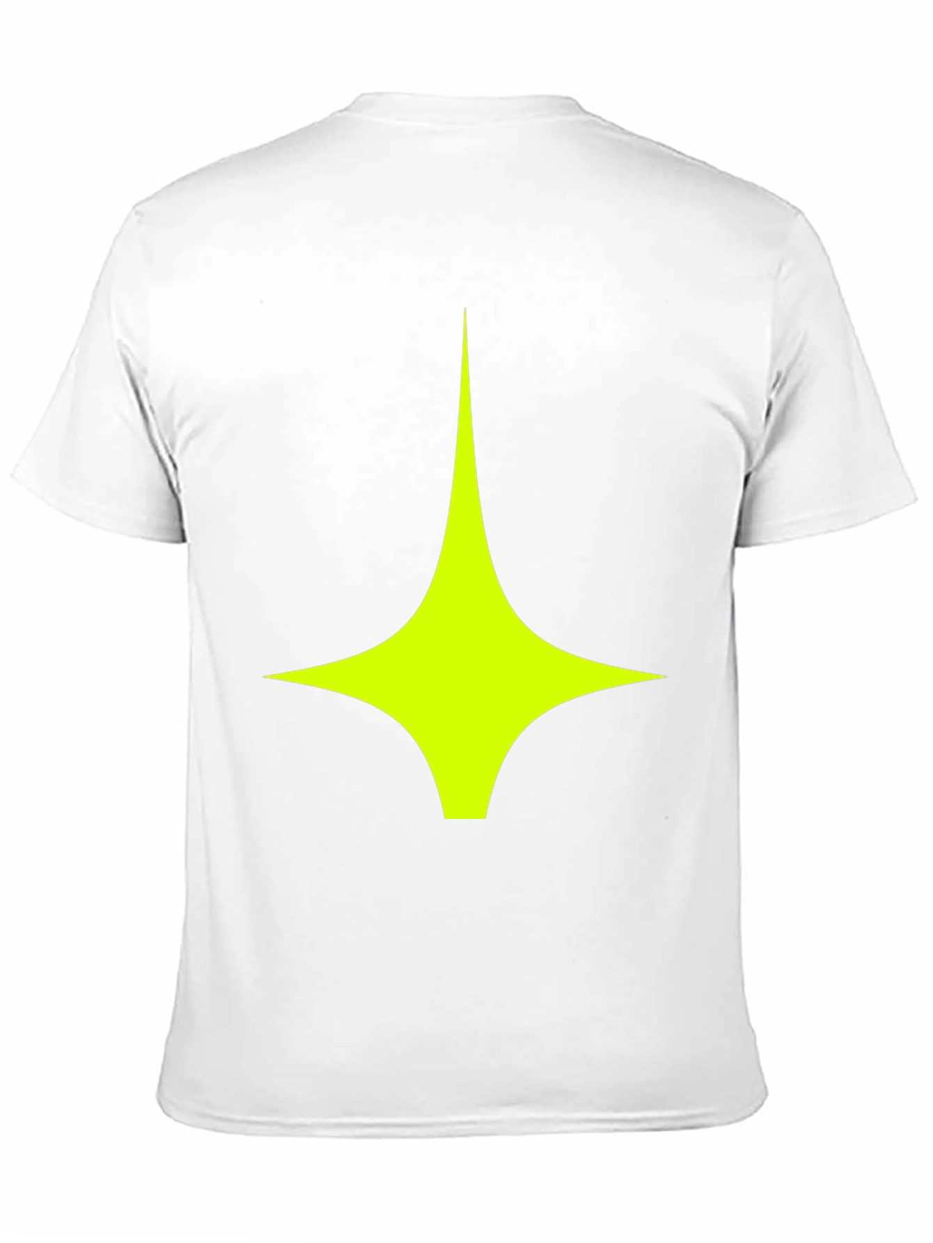 Modern Graphic Tee: Black Shirt with Geometric Star Design