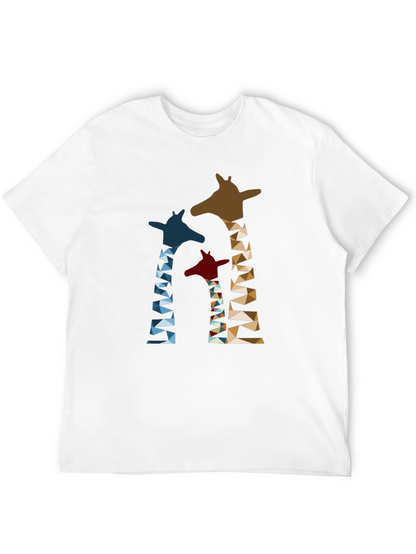 Geometric Giraffe Print T-Shirt