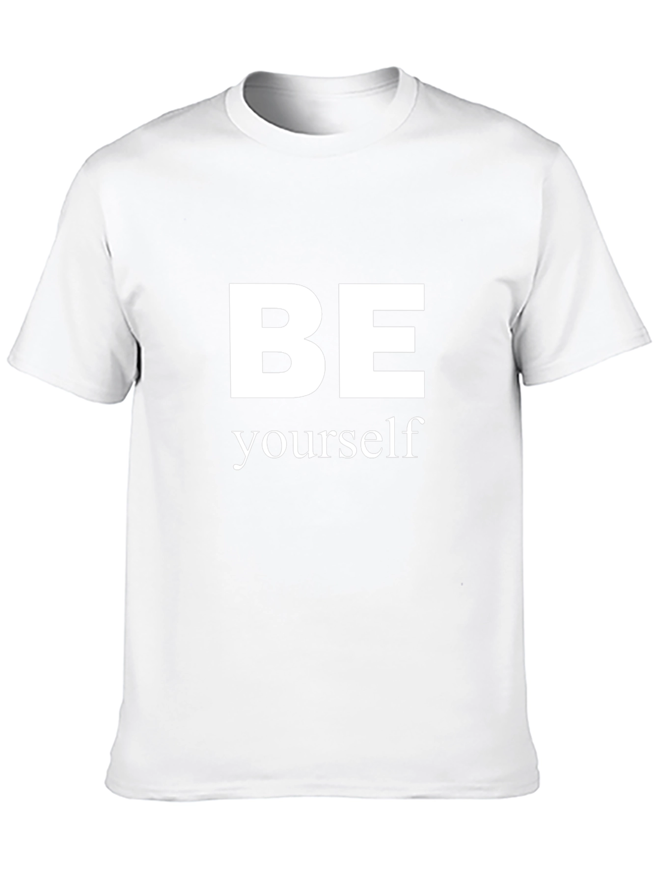 Be Yourself Graphic T-Shirt - Black Crew Neck