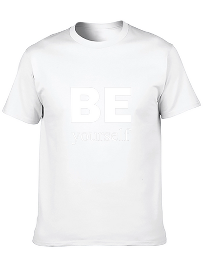 Be Yourself Graphic T-Shirt - Black Crew Neck