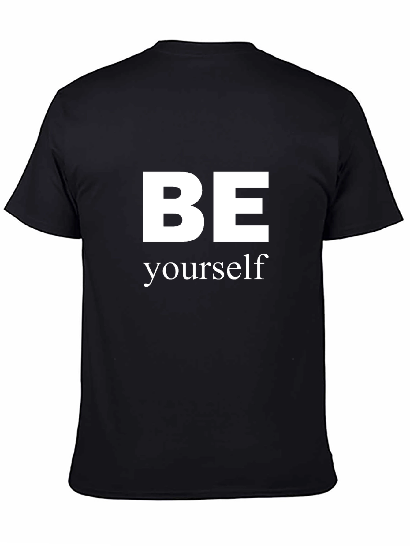 Be Yourself Graphic T-Shirt - Black Crew Neck