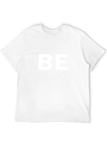 Be Yourself Graphic T-Shirt - Black Crew Neck