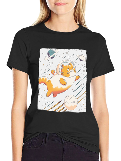 Space Cat T-Shirt - Astronaut Kitten Tee