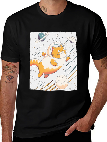 Space Cat T-Shirt - Astronaut Kitten Tee
