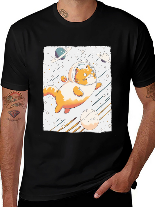Space Cat T-Shirt - Astronaut Kitten Tee