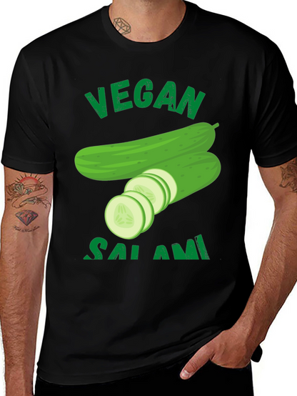 Vegan Salami Cucumber Graphic T-Shirt