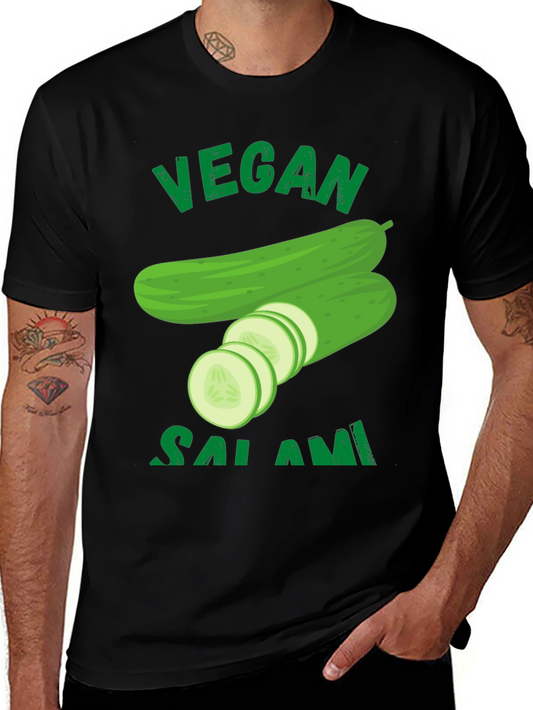 Vegan Salami Cucumber Graphic T-Shirt